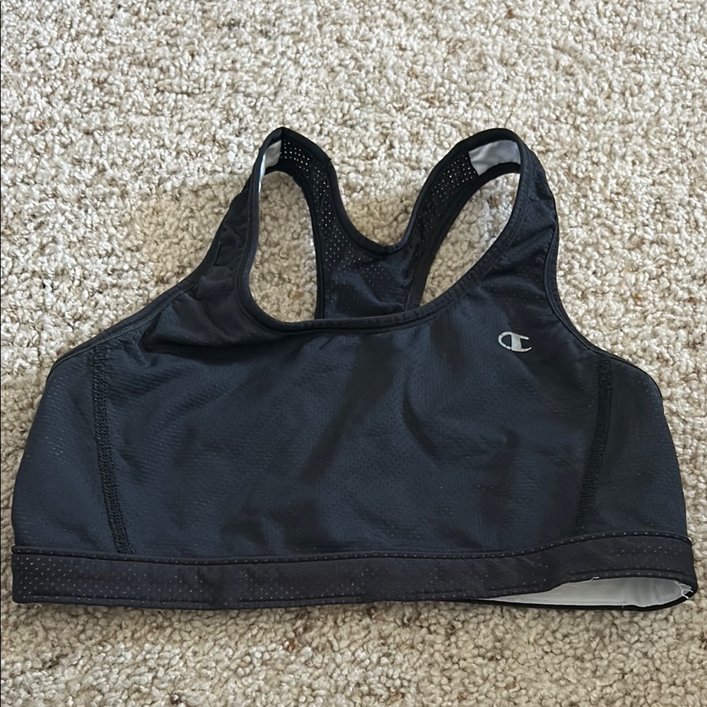 Champion Black Reversible Racerback Sports Bra